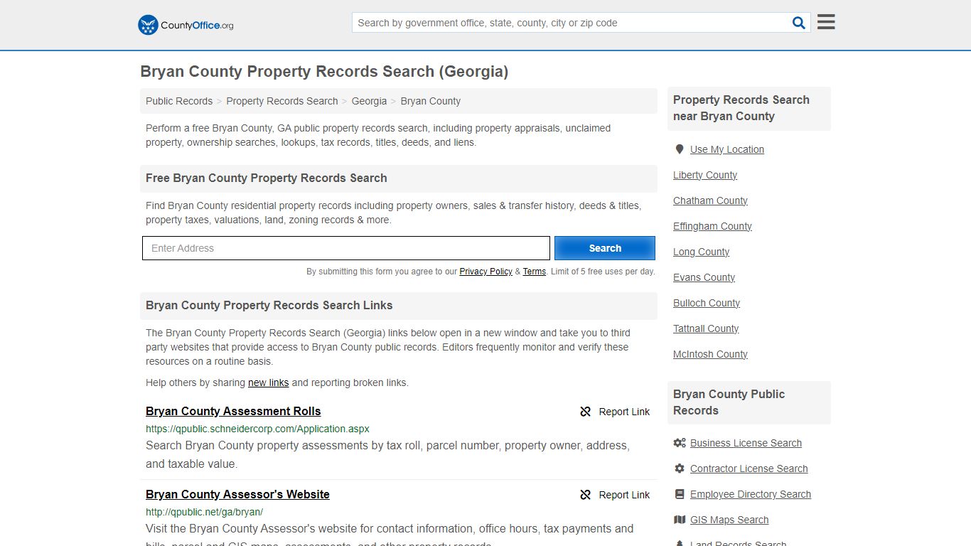 Bryan County Property Records Search (Georgia) - County Office